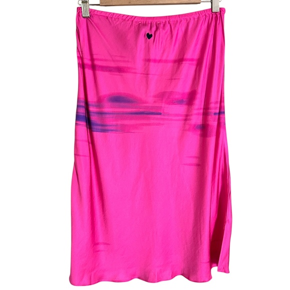 NWT Kerri Rosenthal Ali Beach Skirt in Neon Pink Size Medium - Picture 8 of 10